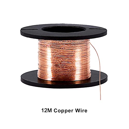 5pcs 0,1 mm de fio esmaltado de 12 m de comprimento, alta condutividade elétrica Isolamento de fios de enrolamento