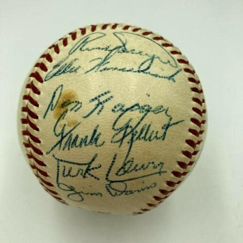 Nice 1956 Team Chicago Cubs assinou a Liga Nacional de beisebol Ernie Banks JSA CoA - Bolalls autografados