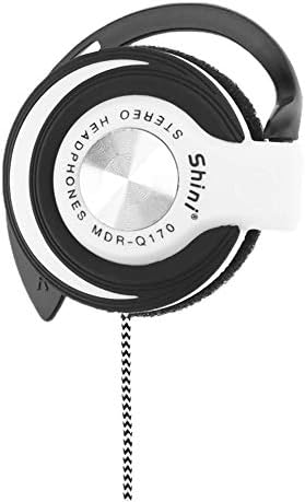 Fones de ouvido de 3,5 mm de WSKlinft, subwoofer montado na cabeça, montado na cabeça e com fio com microfone,