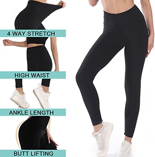 XGXL Leggings elásticos para mulheres - calças de ioga de controle de barragem de cintura alta para treinar