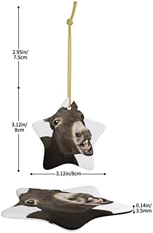 Donkey 2022 pingente de cerâmica de Natal para decorar a árvore de Natal