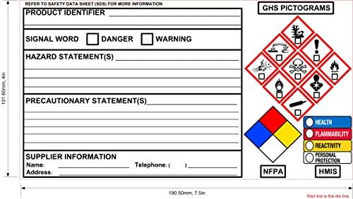 Etiqueta química do GHS OSHA Label Sinal de segurança Decal