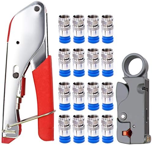 Kit de ferramentas de cabo coaxial YangOUTOOL, crimper de cabo coaxial, kit de conjunto de ferramentas de compressão