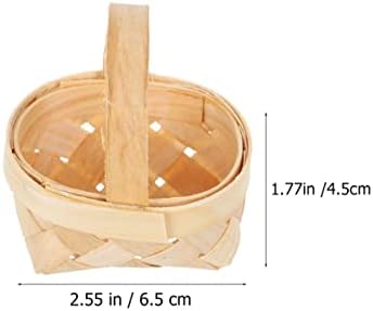 Bandeja de tigela de bestonzon 4 pcs para alças recipientes decorativos de mesa de madeira recipientes de rúnia