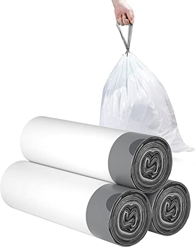 Sacos de lixo pequenos de 4-6 galões de lixo de cordão, Zeuste 63 contagens de sacos de lixo Ultra Strong