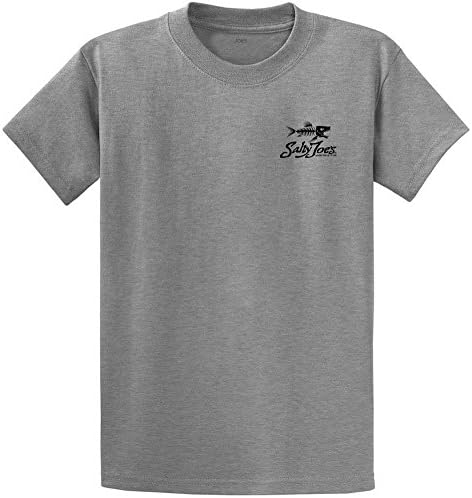 Salty Joes Mens Mens Logotipo Graphic Camisetas de algodão pesadas em regular, grande e alto