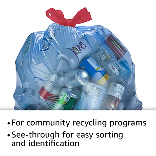 Sacos de lixo da Basics Basics Blue Recycling, 13 galões