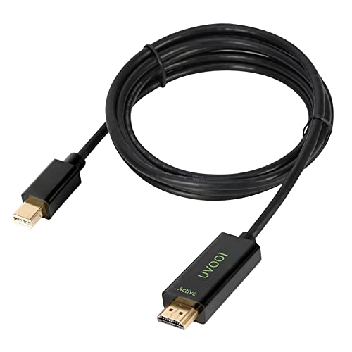 UVOOI Mini DisplayPort ativo para cabo HDMI 10 pés, mini dp para o cordão HDMI que suporta a tecnologia
