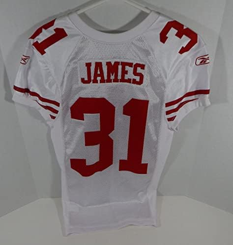 2010 San Francisco 49ers James 31 Jogo emitiu White Jersey DP06205 - Jerseys de Jerseys usados