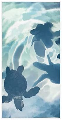 Mr. Brilliant Sea Turtle Toalha de mão impressa, toalhas ultra macias para banheiro, hotel, academia