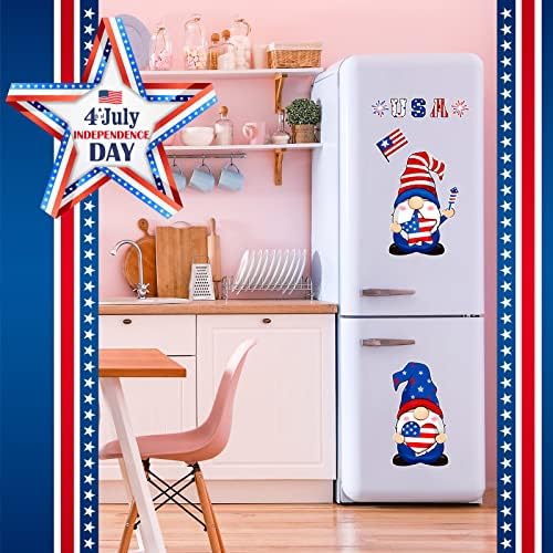 9 peças ímãs gnome para geladeira ímã de férias ímãs patrióticos EUA ímãs de flags de bandeira