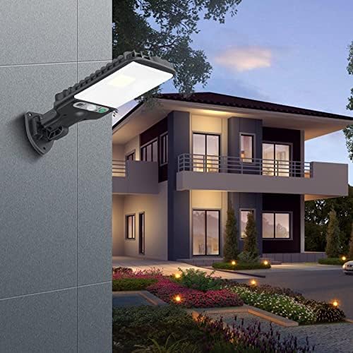 Luzes de rua solares ao ar livre azxy com suporte de controle remoto, IP65 Sensor de movimento