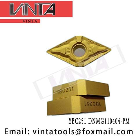 FINCOS 10pcs/lotes YBC251 DNMG110404 -PM CNC CARBIDE Turnando inserções -
