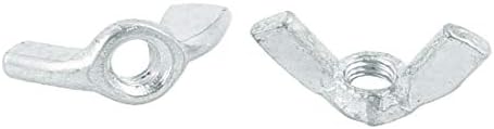 Novo LON0167 100pcs M5 x 9,5 mm Thread Zinco porca de aço com asa de asa de asa de prata (100 Stücke M5 x 9,5 mm