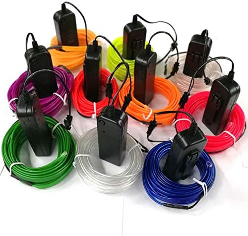 Miyoka El Wire Lights, luzes de cordas de neon usadas para festas, Halloween, casa, decoração