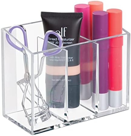 MDESIGN Modern Plástico Bin Storage Bin Contêiner para cosméticos com forte montagem adesiva para armários e paredes
