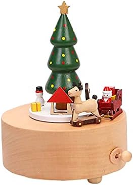 UXZDX CuJux Wooden Music Box Christmas Party Natal Tree Carousel Boxes Music Boxes Gift Christmas (Cor: