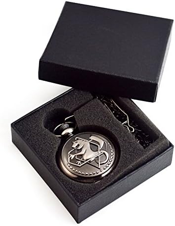 Boshiya Fullmetal Alchemist Pocket Watch com caixa de corrente para acessórios de cosplay