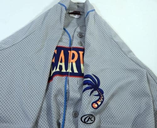 Threshers de Clearwater 56 Game usou a camisa cinza Plate Removed DP13518 - Jerseys MLB usada para jogo MLB