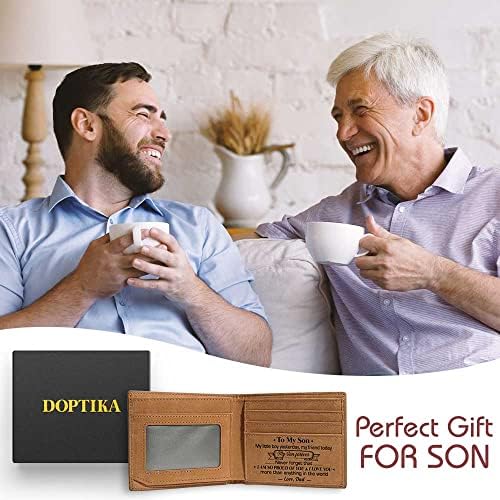 Carteira personalizada do doptika para homens - presentes para ele, pai a filho da carteira, carteira