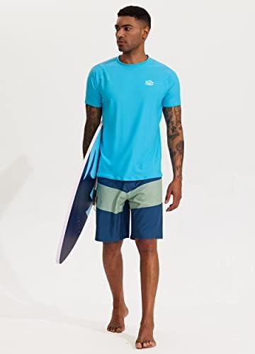 Camisas de natação de Rashguard masculinas de Willit UPF mais de 50 camisas de proteção solar de manga curta SPF camisa de praia seca rápida