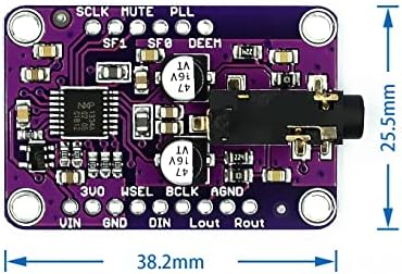 SDFGH UDA1334A Módulo DAC CJMCU -1334 UDA1334A I2S DAC MODULE DE DECODER AUDIO DAC Placa de decodificador