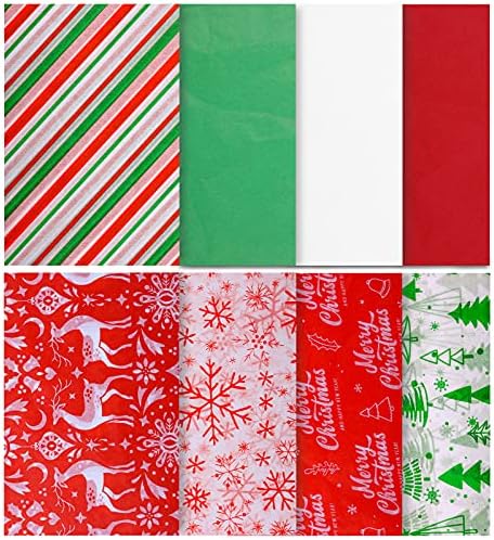 Savita 80 lençóis papel de lenço de lenço de natal, sacos de papel de embrulho premium para festas de halloween