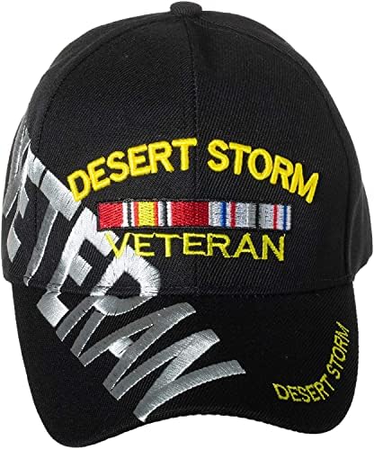 Desert Storm Veteran Baseball Bon Black Military Hat Exército da Força Aérea Marinha para homens