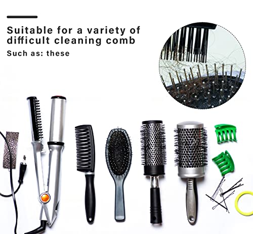 2pcs Bincos de limpeza de escova de cabelo, ferramentas de limpeza para remover pó de cabelo, fiapos, detritos
