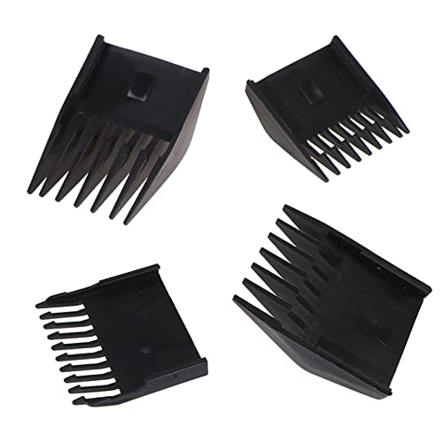 4 PCS Black Platpl Barber Universal Clipper Limit Comb Great para estilistas profissionais e barbeiros