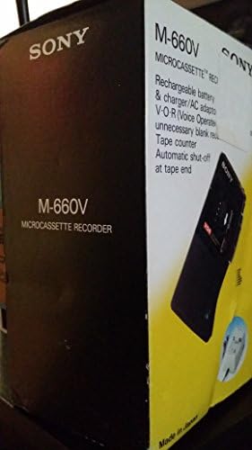 Sony M-660V Microcassete Handheld Recorder reboxed na caixa de presente com acessórios
