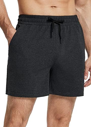 Baleaf Men 5 5.5 Shorts atléticos algodão verão casual suor de pijama lounge treping ginout ginástica