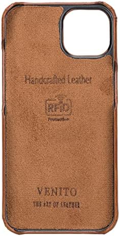 Venito Florence Leather Cartlet Caixa de telefone Compatível com iPhone 13 Pro Max - Extra Seguro com