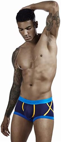 Boxers para homens embalam masculino respirável confortável na cintura baixa sexy respirável cor de cor de cor