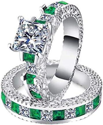 2023 Novos acessórios Women Wedding Out Comemore Jewelry Gift Ring Anéis de noivado de 3 peças
