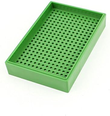 Aexit Antiestatic Plastic unhas, parafusos e prendedores bandeja de bandeja verde 273 orifícios para