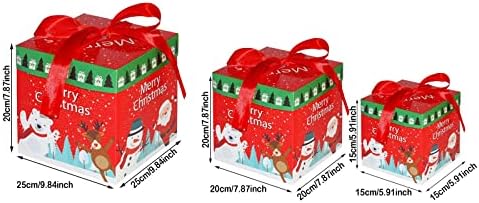Dbylxmn Yard Gnomes Boxes com bandas de envoltório para caixas de Natal de Natal Cardboard Presente Candy Cookie Boxes Strength