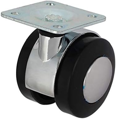 Aexit Shopping Cart Casters Metal Plate superior Placa rotativa giratória giratória roda gêmea de 1,5 Plate