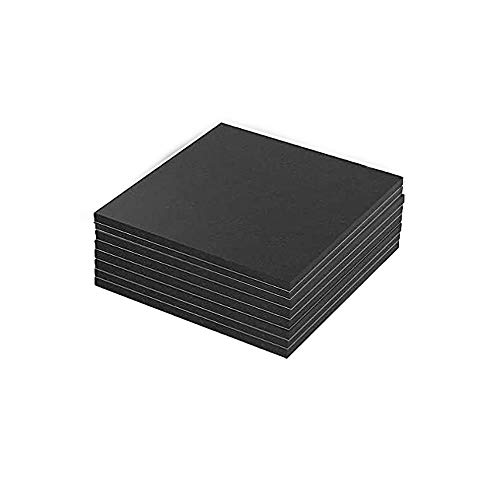 8 peças Black Neoprene Espumas Anti-vibração almofadas, preenchimento de borracha com apoio adesivo, 6 polegadas