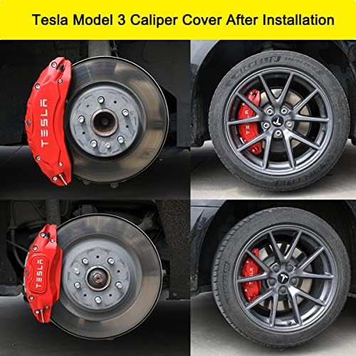 Capas de pinça de Yosayusa para Tesla Modelo 3, encaixa o cubo de roda de 18 19, para -2023 Modelo 3,