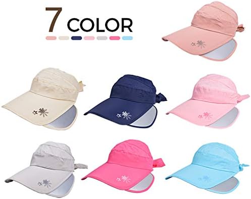 Peicees Sun Visor Hat com largura para mulheres Cap de proteção solar para tênis de tênis de golfe Running