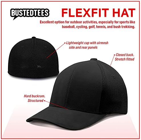 Bustedtees XRP Logo FlexFit Hat for Casual Wear - Bonicim de beisebol para homens Mulheres Breathable Flex Flue com tampa de aeronave