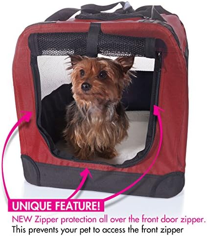 Crata de cães dobráveis ​​de 2PET - macio, fácil de dobrar e transportar caixas de cães para uso interno e