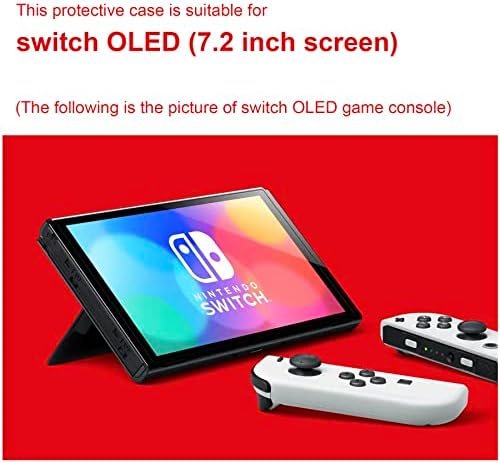 Caso Uyiye para Nintendo Switch OLED 2021, [Série de gradiente] TPU Grip Protection Cover Acessórios compatíveis