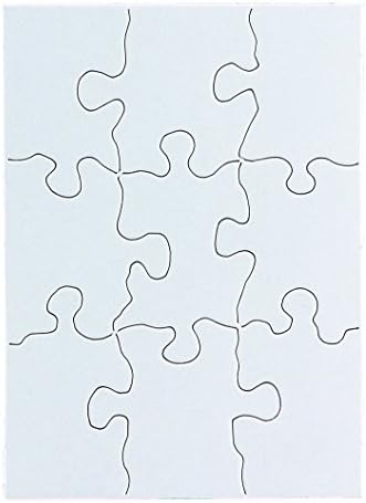 Puzzle-cabeçote em branco de produtos HyGloss-CompOz-a-puzzle-4 x 5,5 polegadas-9 peças, 8 quebra-cabeças com
