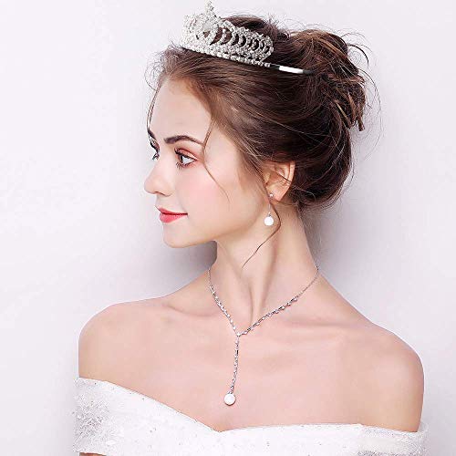Didder Silver Crystal Tiara Crown for Women, 2 Pacote de banda da cabeça Princesa Crown Rhinestone com pentes para mulheres meninas
