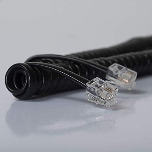 Cabablesys, cabo de telefone espiralado, para uso com sistemas de telefone PBX, telefones VoIP