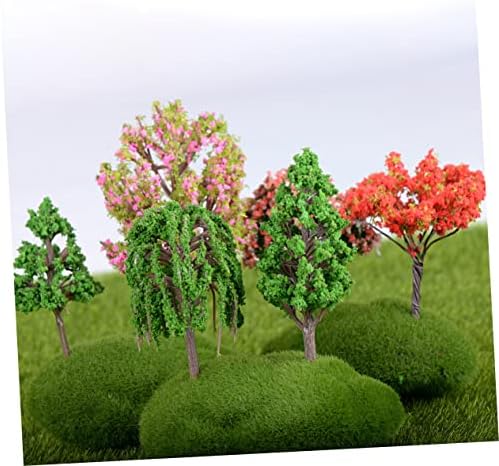 Quintal 10pcs adornos para trem ornament artificiales para treina cenário de árvores miniaturas de treinar árvores de treinar modelo árvores de árvores para casa