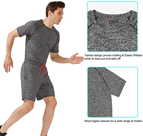 Mens de manga curta seca rápida upf 50+ Camisas de proteção solar nadam as camisetas qry atléticas para homens