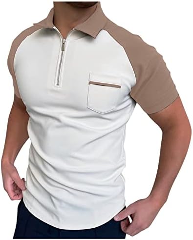 Camisas para homens, camisa masculina camisa de golfe retro cor ao ar livre mangas curtas de botão de botão de impressão